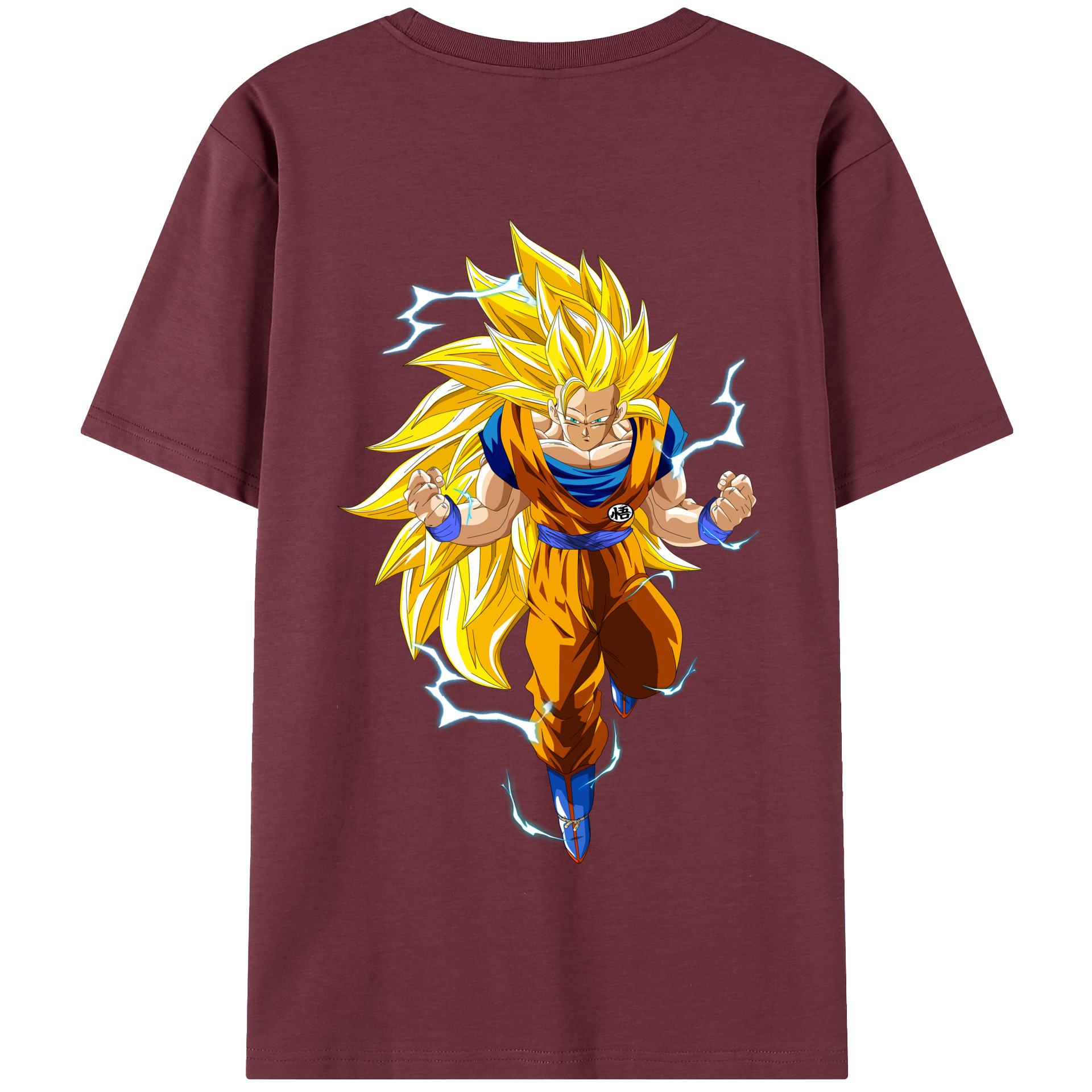 （画像用） ドラゴンボール 孫悟空（そん ごくう）Son Goku カカロット DRAGON BALL Kakarotto 綿100％半袖Tシャツ（背面プリント）